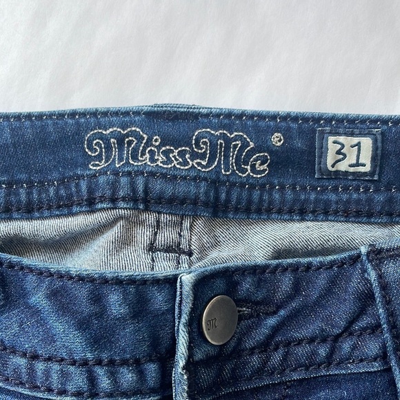 Miss Me Signature Skinny Jeans Floral Embroidered Pocket Size 31 - Picture 8 of 13